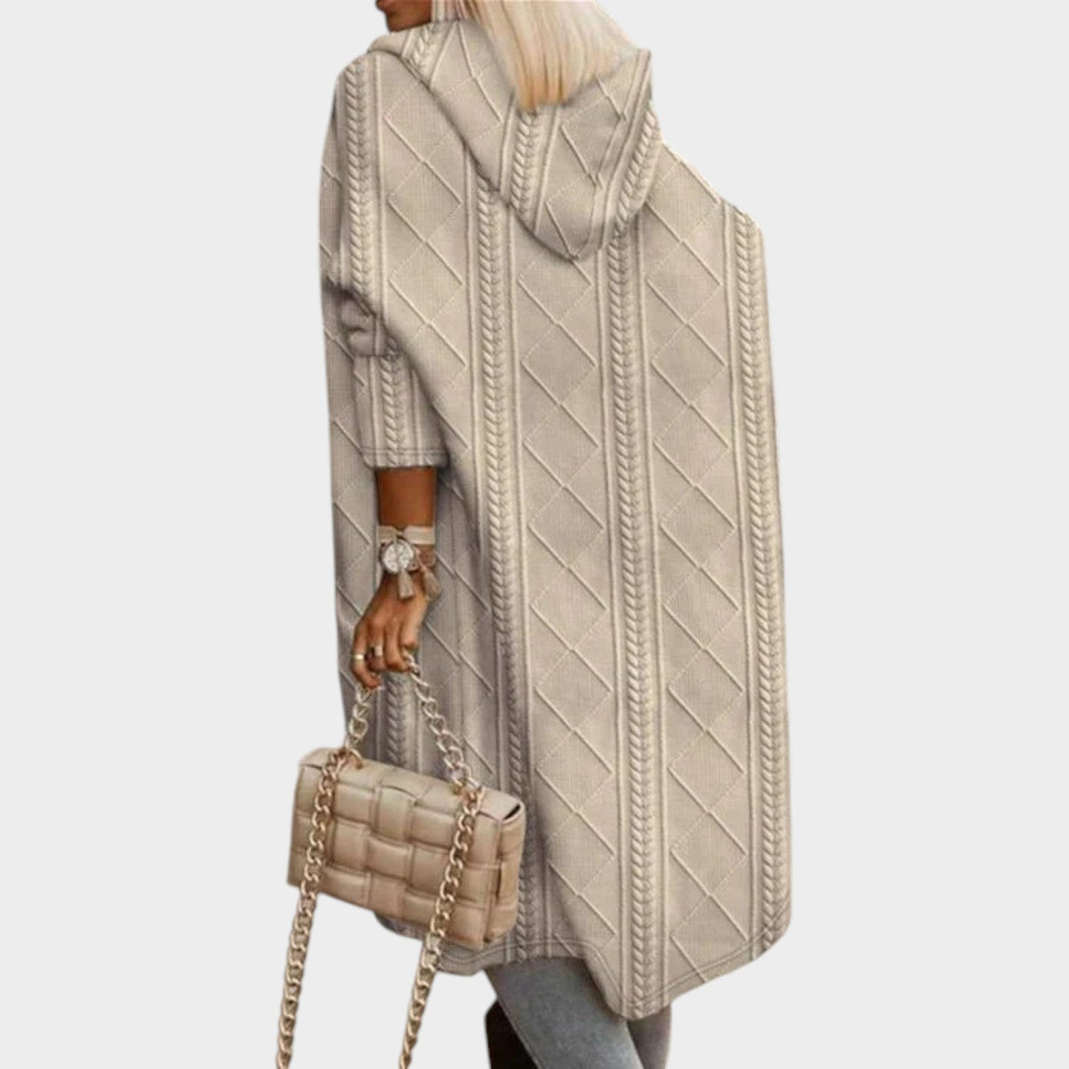Women's Long Hooded Knit | Cardigan