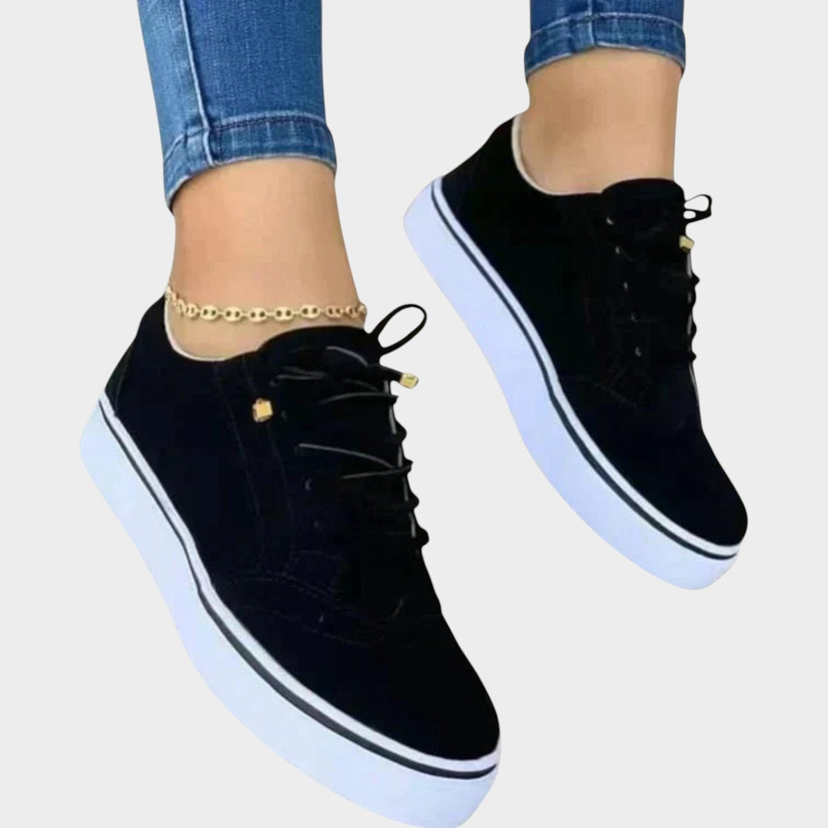 Women's Platform Sneakers | Comfortable Casual Lace-Up Walking Shoes