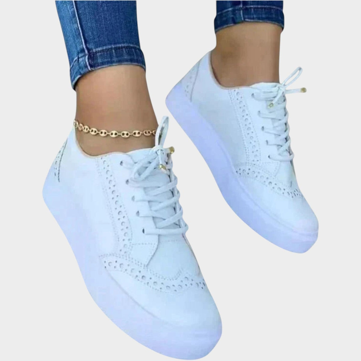 Women's Platform Sneakers | Comfortable Casual Lace-Up Walking Shoes