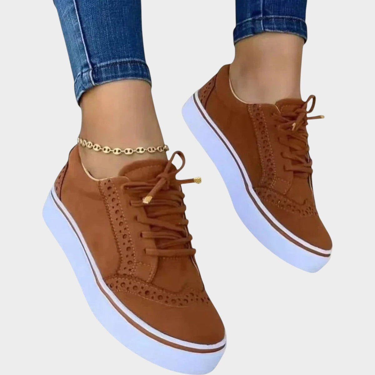 Women's Platform Sneakers | Comfortable Casual Lace-Up Walking Shoes