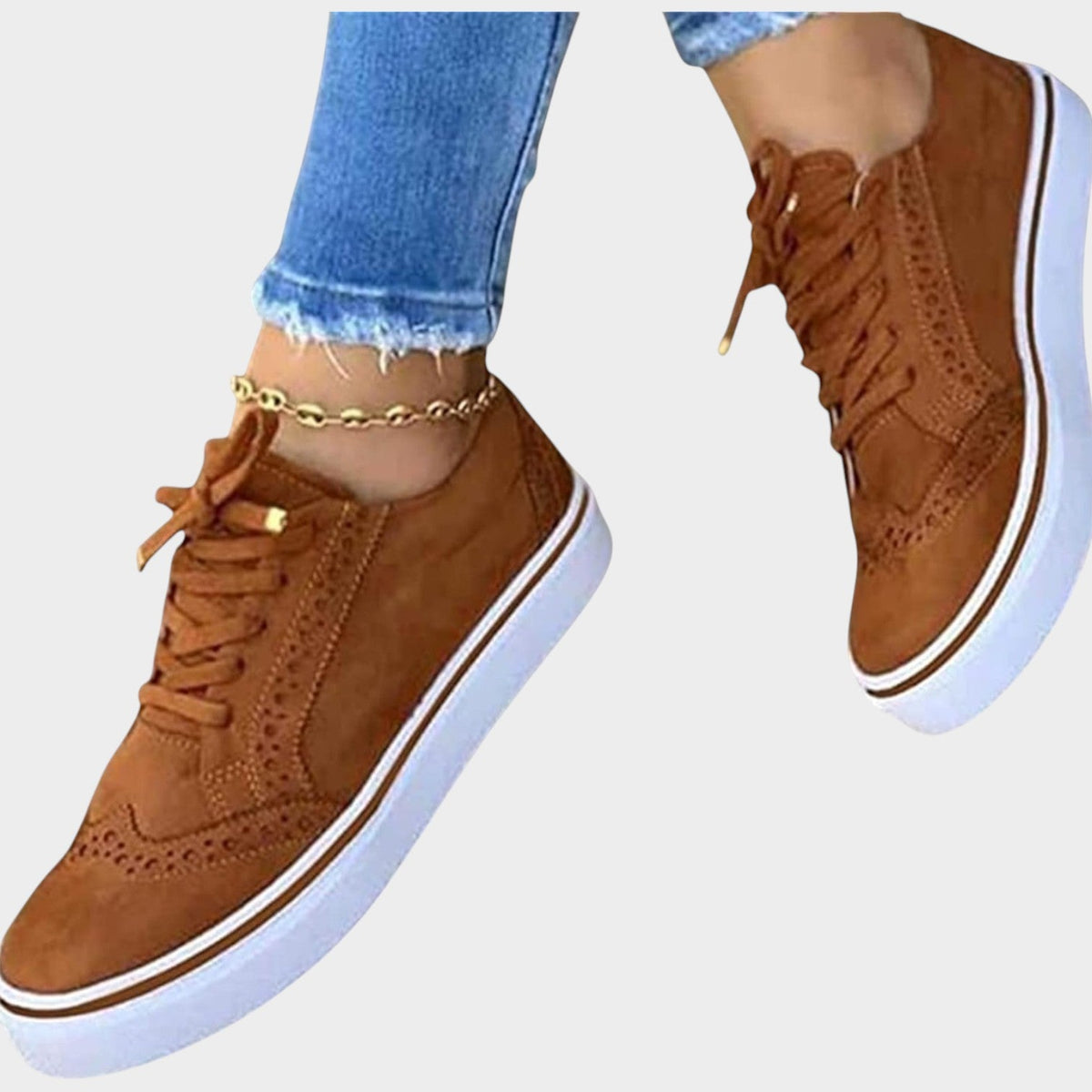 Women's Platform Sneakers | Comfortable Casual Lace-Up Walking Shoes