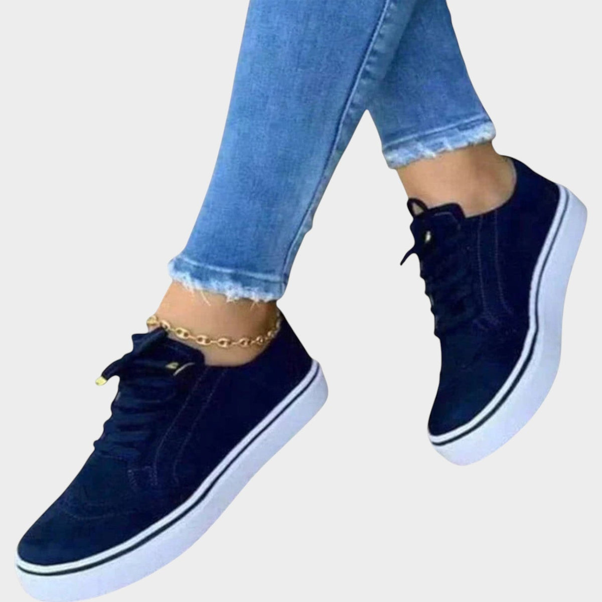 Women's Platform Sneakers | Comfortable Casual Lace-Up Walking Shoes